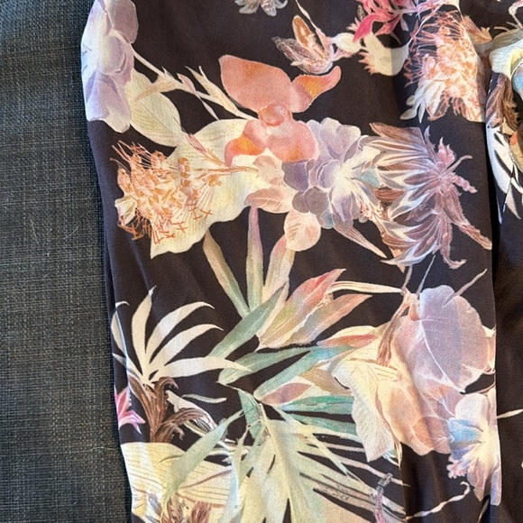 Vintage Floral Print Silk Pants sz. XS Morgan Carper - Picture 3 of 6